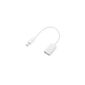 HQ-CLOUD HOST USB Cable / OTG White Adapter for Samsung Galaxy S2 / S3 / S4 / Note / Note 2 / tab on March 8 and 10 inches, Galaxy Note 10.1 2014 / Nokia / HTC ... All Smartphones and Tablets with Micro Port USB Host OTG (Electronics)