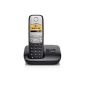 Gigaset A400 DECT cordless telephone with voicemail, black (Electronics)