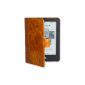 The original Gecko Covers Luxury Kobo Glo shell made of genuine leather for the new Kobo Glo E-Reader Ebook Cover Case in the color brown / brown - in practical book style with original Gecko Applikationund automatic wake up and sleep function.  (Automatic A-and off) (Electronics)