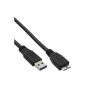 InLine USB 3.0 Cable, A to Micro B, black, 0.5m (accessory)