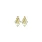 Earrings Metal Gold Leaves Clips (Jewelry)