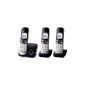 Panasonic KX-TG6823GB DECT cordless phone (4.6 cm (1.8 inch) graphic display) with voicemail (Electronics)