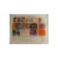 Hengsong-12 2200pcs Rubber Bands Rubber Band Kit Loom Loom + 1 Board + 6 + 2 S-Hook Clips Kit Bags elastic Latex For Bracelets Elastic / DIY Rubber Bands (Toy)