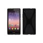 Silicone Case for Huawei Ascend P7 - X-Style black - Cover PhoneNatic ​​Cover + Protector (Electronics)