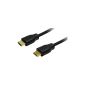 LogiLink CH0035 HDMI V1.4 Cable with Ethernet 19-pin male / male 1 m Black (Accessory)