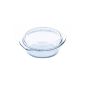 Glass baking dish - 0.7 liter round - Casserole with lid - Glass Bowl - Bowl - baking pan - Serving