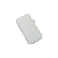 Original Suncase Leather Case Case - for Nokia N8 * lug with Rueckzugfunktion * - in white (accessory)