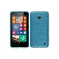 Silicone Case for Nokia Lumia 630 - brushed blue - Cover PhoneNatic ​​Hard Case (Electronics)