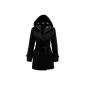 Cexi Couture - Long Coat Female Belted Button Hood (Clothing)