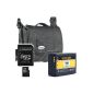 Camera bag, battery and memory card