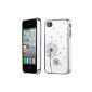 Rhinestone Hard Case Cover Protective Case Cover for iPhone 4 4S Danelion (Electronics)