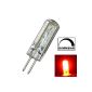 Dimmable LED G4 with 1.5 watt dimmable and 24 SMDs RED - RED LIGHT 12V DC Dimmer for halogen shaped pin base 360 ​​° Bulb Lamp Socket Spot Halogen bulb