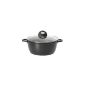 Top Hit 221454 saucepan Pandura, cast aluminum cookware for electric, gas and ceramic glass cooktops, with glass lid, 3:50 liters, 24 cm ø (household goods)