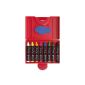 Pelikan 722942 - crayons waterproof plastic case with 8 thick triangular pins and scrapers (Toys)