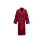 John Christian - Luxurious velor bathrobe - Men - dark red with gold piping in (Textiles)