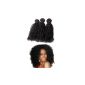 100% untreated Remy MONGOLIAN Afro Kinky tight curls 5AAAAA HUMAN HAIR EXTENSIONS 12 