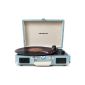 Crosley Turntable Portable Cruiser Style Case with 3 speeds, Integrated Stereo Speakers (UK plug) - Turquoise (Electronics)