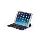 Sharon iPad Air iPad 5 Case with integrated keyboard | iPad can be separated with Case | extremely thin Bluetooth Keyboard | Keyboard Layout German QWERTZ | Auto Sleep function (Personal Computers)