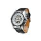 BestOfferBuy wristwatch Skeleton Mechanical Analog leatherette tape (clock)