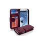 Cadorabo!  PREMIUM - Book Style Case in wallet design for Samsung Galaxy S3 and S3 NEO (GT-i9300 / GT-i9301) in BORDEAUX-LILA (Wireless Phone Accessory)