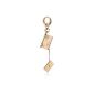 Fossil ladies Charm Golden metal letter IP rose gold zirconia JF00659791 (jewelry)