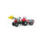 small red tractor