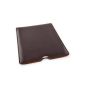 Leather iPad Sleeve - tablet sleeve Sleeve by Dockem;  Slim, Simple and Professional Board with soft microfiber lining felt Dark Brown Basic Synthetic Leather Protective Carrying Case Tablet Cover for iPad 1, 2, 3, 4 (Electronics)