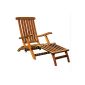 Deck chair deckchair folding wooden garden of tropical acacia sunbathing 