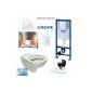 Grohe WC cistern pretext element set design + WC, pusher plate, complete