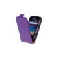 YAYAGO Premium Flip-New-Style Leather Case Leather Bag in Purple / Lilac -Special Anfertigung- -Ultra flat for your Samsung Galaxy Gio S5660 incl. The original YAYAGO Clean-Pad (electronics)