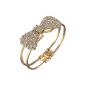Demarkt Lovely Butterfly Bracelet Crystal Rhinestones Adjustable Gold for Women (Jewelry)