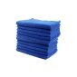 Yinglite Microfibre Cloths - Set of 10 cloths - Large 40cm x 40cm - Blue - Ideal for cleaning cars, boats, kitchens etc (40x40cm Set of 10)
