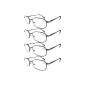 Eyekepper metal frame reading glasses with spring hinge 4 pieces black +1.50