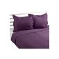 Linder 5015/75/835/230 Mikado bed with 2 Pillowcases Throw Pillow Quilt Polyester Kingdom Aubergine 250 x 230 cm (Housewares)