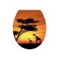 Seat toilet-seat high-gloss decor Kenyan Sunset with Soft-close convenience and Fast Fix 40253 8 (tool)