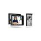 Videophone TSA4 in black / chrome 2-family house - intercom for two-party house with a double-bell
