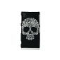 Mavis's Diary skulls TPU Skin Cover Case Shell Case Protective Backside Case Cover Mobile Phone Case Hard Case Case Skin Cover Case for Sony Xperia Z1 L39h C6902 (Electronics)