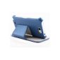 IVSO - Leather Protective Case with ultra slim multi-position for Samsung N7100 Galaxy Note 2 N7110 - Color: Blue (Electronics)