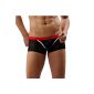 Sexy men see through soft mesh Boxer Briefs Underwear Comfy mesh boxer trunks (XL, black) (Textiles)