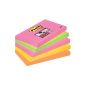 Post-it Super Sticky Note 655S-N Sticky Notes 76 x 76mm, 90 sheets, 5 pieces, neon pink, green, orange, yellow ultra (Office supplies & stationery)