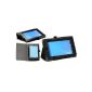 NAVITECH - Flip Case bycast black leather booth and alarm clock / auto sleep for the Google Nexus 7 Tablet (Electronics)