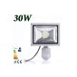 [Himanjie] cool white 30W LED floodlight lamp with motion detector wall spotlight spots cool white cold light spotlight Spotlight LED floodlight Exterior projector Garden spotlight (SMD)