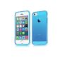 Cover Case Silicone Gel TPU Case for iPhone 4 and 4S - Transparent Blue - Several colors available - IDCase® (Electronics)