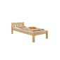60.38-09 M pine bed 90x200 with batten roll Rust & Mattress