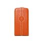 Façonnable- Case Flap orange leather for iPhone 5 / 5S (Accessory)