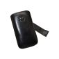 Original Suncase genuine leather bag (flap with retreat function) for Samsung GT S5230 Star / S-5230 in black (Electronics)