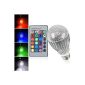 Colorful bulb E27 9W RGB LED Bulb 16 colored color changing with IR remote control lamplight AC 85-265V