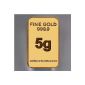 Bullion 5 grams of fine gold 999.9 in credit card format LBMA certified (5 grams)