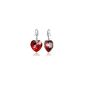 GoSparking Swarovski Elements crystal red heart earrings Silver 925 with Austrian Crystal for women (Jewelry)