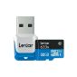 Lexar LSDMI32GBBEU633R Class 10 Micro SDHC 32GB memory card with USB 3.0 Reader (UHS-I, 633x) (Accessories)
